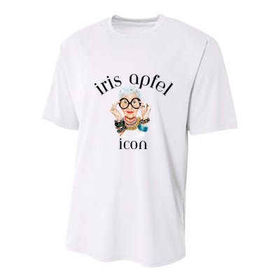 Iris Apfel Remembrance Of Iris Apfel Youth Performance Sprint T-Shirt