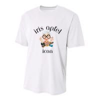 Iris Apfel Remembrance Of Iris Apfel Youth Performance Sprint T-Shirt