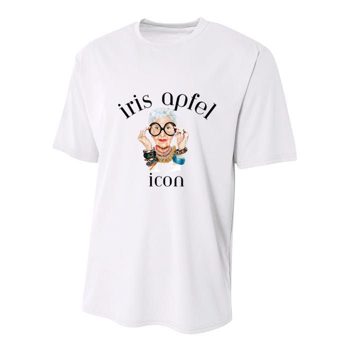 Iris Apfel Remembrance Of Iris Apfel Youth Performance Sprint T-Shirt