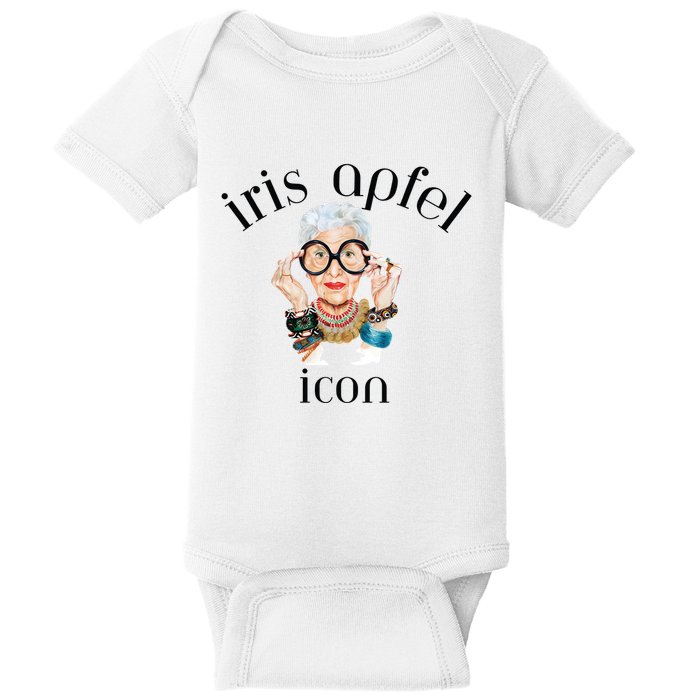 Iris Apfel Remembrance Of Iris Apfel Baby Bodysuit