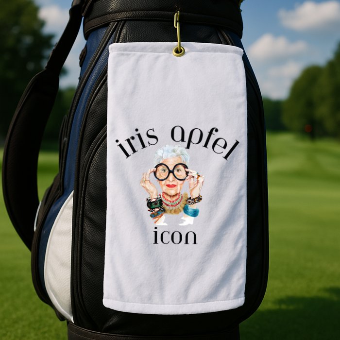 Iris Apfel Remembrance Of Iris Apfel Golf Towel