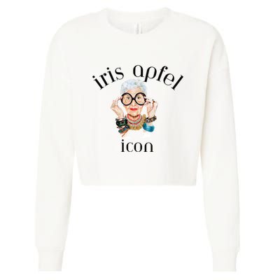 Iris Apfel Remembrance Of Iris Apfel Cropped Pullover Crew