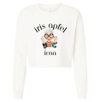 Iris Apfel Remembrance Of Iris Apfel Cropped Pullover Crew