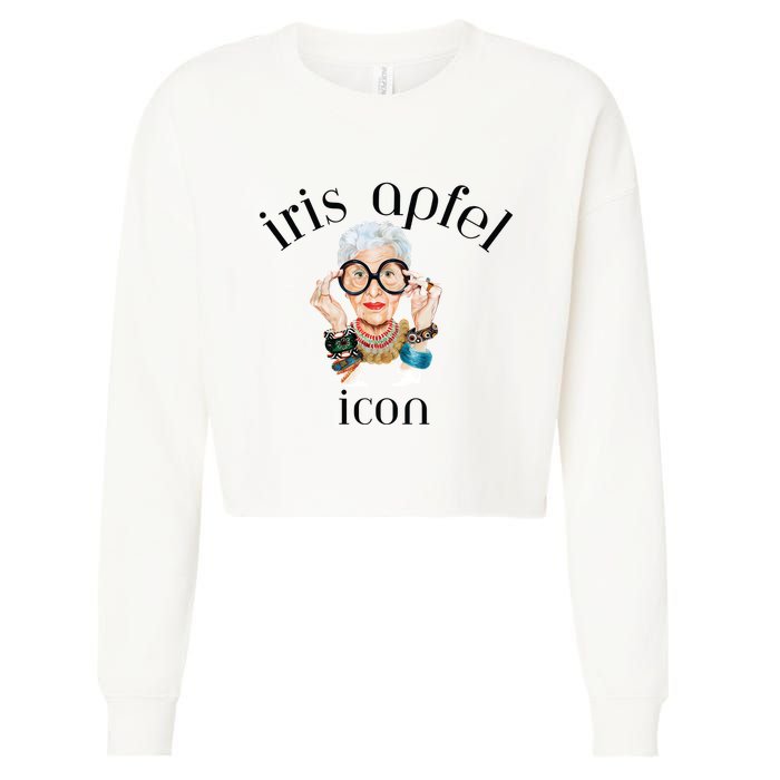Iris Apfel Remembrance Of Iris Apfel Cropped Pullover Crew