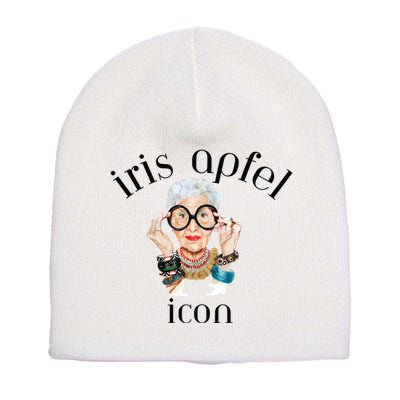 Iris Apfel Remembrance Of Iris Apfel Short Acrylic Beanie