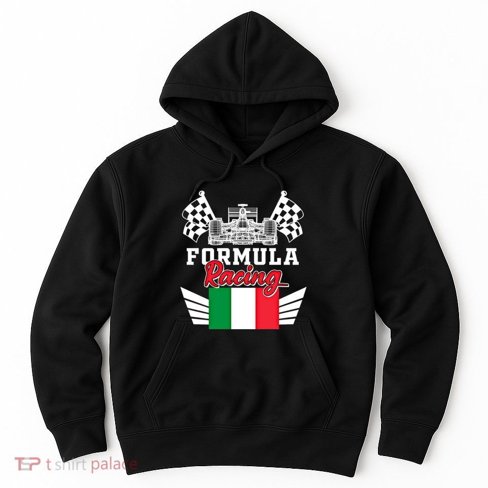 Italian Auto Race Italy Flag Formula Racing Car Blueprint Meaningful Gift Hoodie