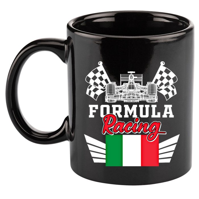 Italian Auto Race Italy Flag Formula Racing Car Blueprint Meaningful Gift 11oz C Handle Ceramic Mug
