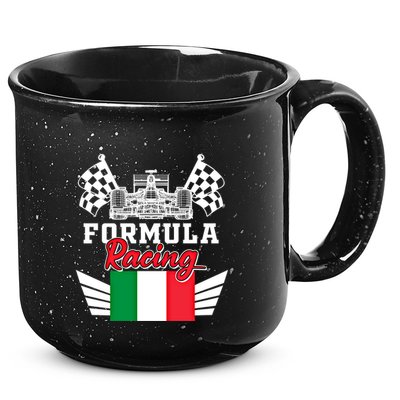 Italian Auto Race Italy Flag Formula Racing Car Blueprint Meaningful Gift 15oz Campfire Ceramic Mug