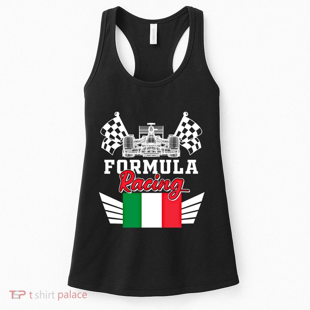 Italian Auto Race Italy Flag Formula Racing Car Blueprint Meaningful Gift Womens Tank Top
