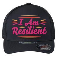 I Am Resilient Quote Flexfit Unipanel Trucker Cap