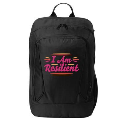 I Am Resilient Quote City Backpack