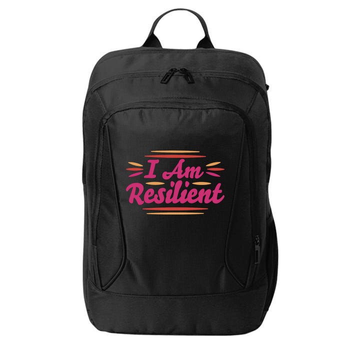 I Am Resilient Quote City Backpack