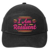 I Am Resilient Quote 7-Panel Snapback Hat