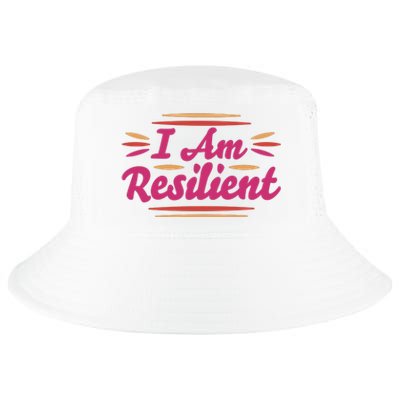 I Am Resilient Quote Cool Comfort Performance Bucket Hat