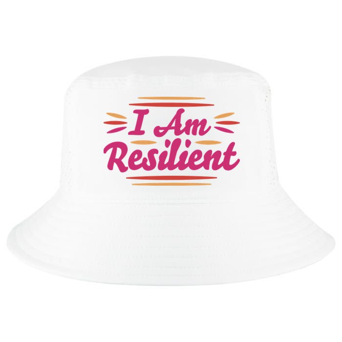 I Am Resilient Quote Cool Comfort Performance Bucket Hat
