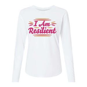 I Am Resilient Quote Womens Cotton Relaxed Long Sleeve T-Shirt