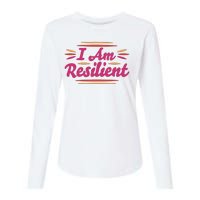 I Am Resilient Quote Womens Cotton Relaxed Long Sleeve T-Shirt