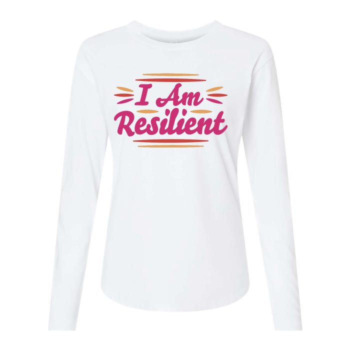 I Am Resilient Quote Womens Cotton Relaxed Long Sleeve T-Shirt