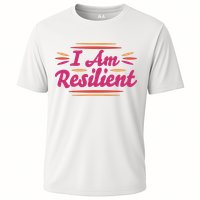 I Am Resilient Quote Cooling Performance Crew T-Shirt