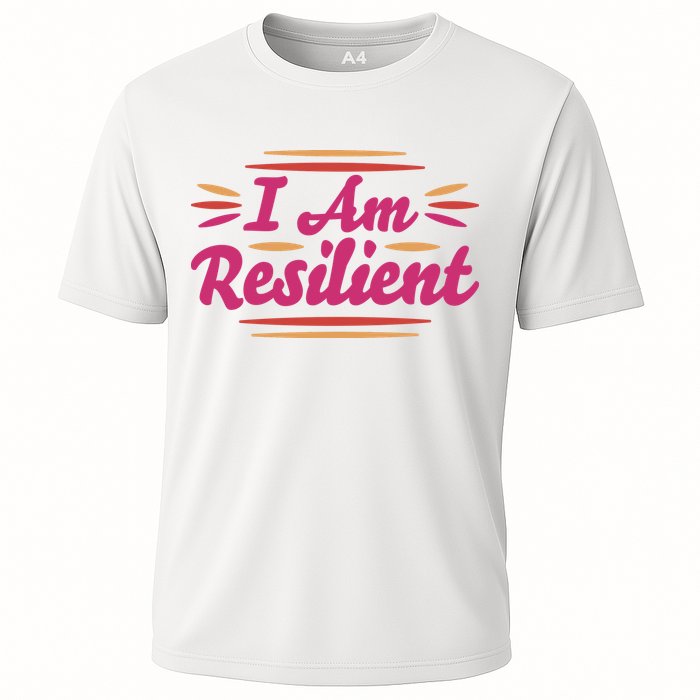 I Am Resilient Quote Cooling Performance Crew T-Shirt