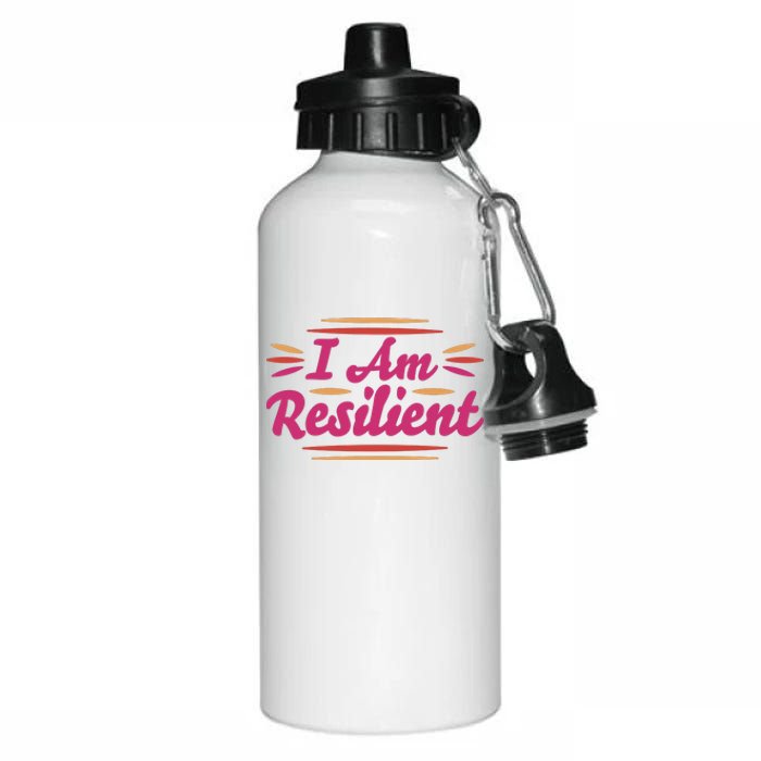 I Am Resilient Quote Aluminum Water Bottle