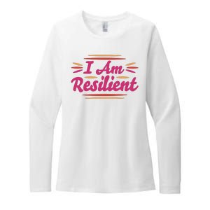 I Am Resilient Quote Womens CVC Long Sleeve Shirt