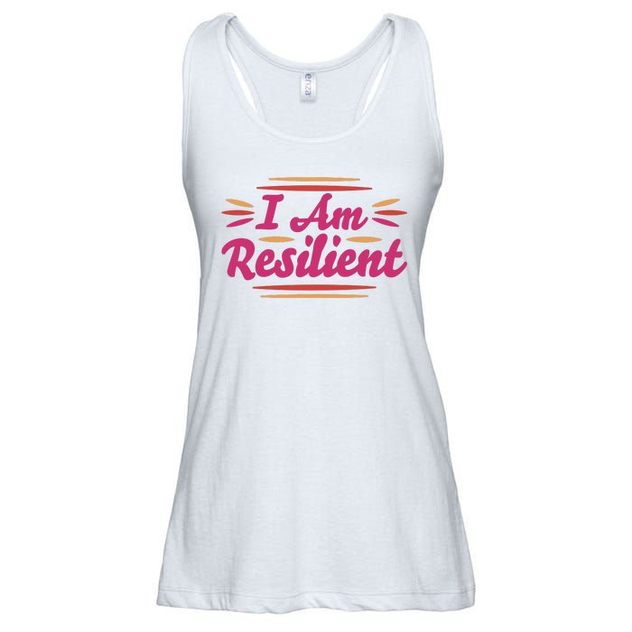 I Am Resilient Quote Ladies Essential Flowy Tank