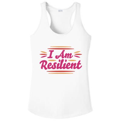 I Am Resilient Quote Ladies PosiCharge Competitor Racerback Tank