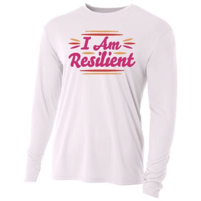 I Am Resilient Quote Cooling Performance Long Sleeve Crew