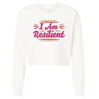 I Am Resilient Quote Cropped Pullover Crew