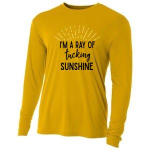 I'm A Ray Of Tucking Sunshine Sun Cute Funny Sayings Class Gift Cooling Performance Long Sleeve Crew