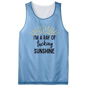 I'm A Ray Of Tucking Sunshine Sun Cute Funny Sayings Class Gift Mesh Reversible Basketball Jersey Tank