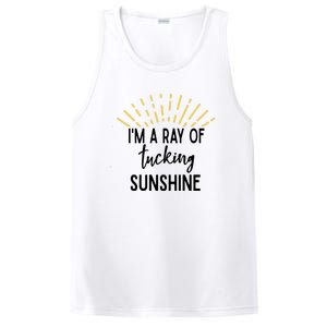 I'm A Ray Of Tucking Sunshine Sun Cute Funny Sayings Class Gift PosiCharge Competitor Tank