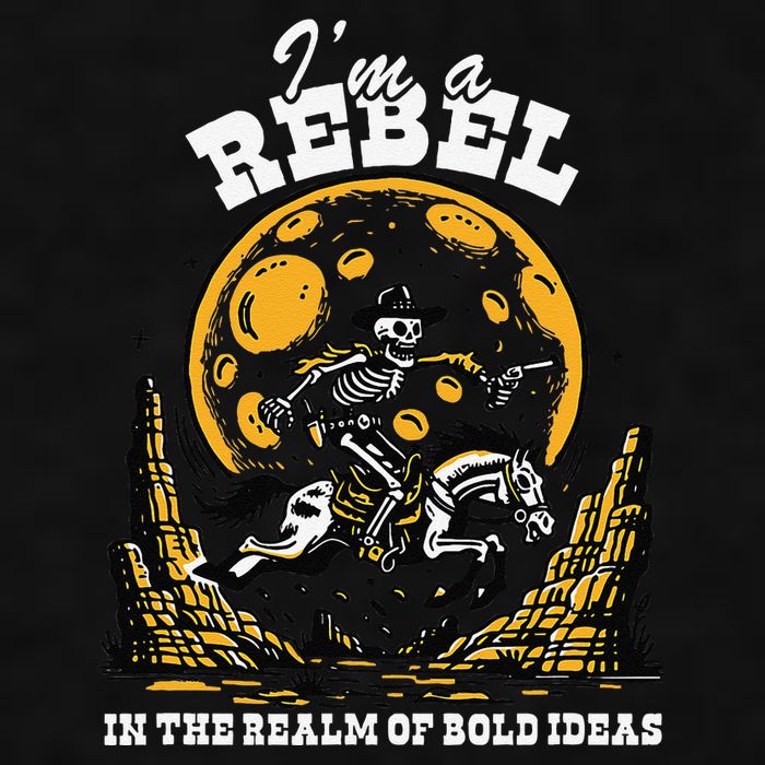 I’M A Rebel In The Realm Of Bold Ideas Funny Design Ladies PosiCharge Tri-Blend Wicking Tank