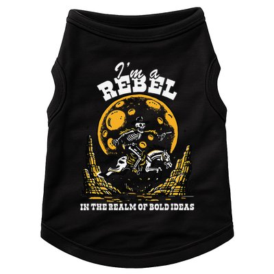 I’M A Rebel In The Realm Of Bold Ideas Funny Design Doggie Tank