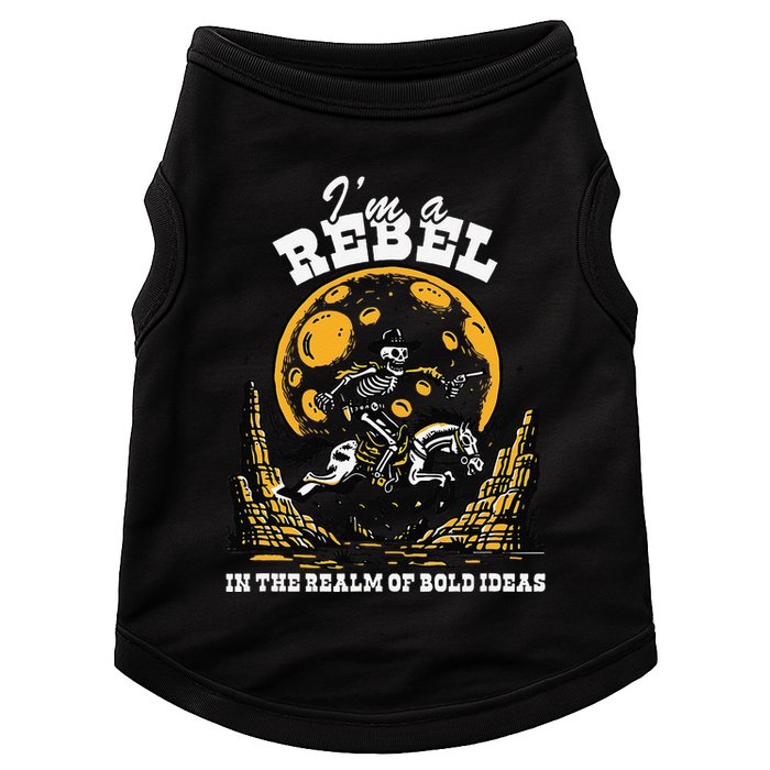 I’M A Rebel In The Realm Of Bold Ideas Funny Design Doggie Tank
