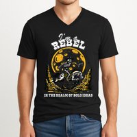 I’M A Rebel In The Realm Of Bold Ideas Funny Design V-Neck T-Shirt