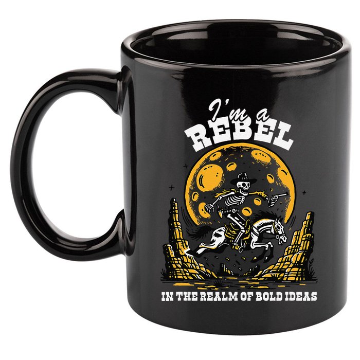 I’M A Rebel In The Realm Of Bold Ideas Funny Design 11oz C Handle Ceramic Mug