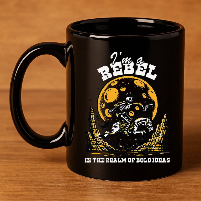 I’M A Rebel In The Realm Of Bold Ideas Funny Design 11oz C Handle Ceramic Mug
