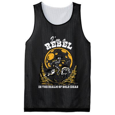 I’M A Rebel In The Realm Of Bold Ideas Funny Design Mesh Reversible Basketball Jersey Tank
