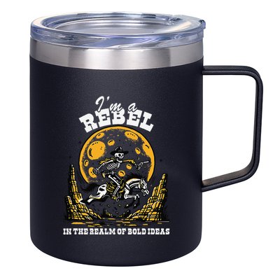 I’M A Rebel In The Realm Of Bold Ideas Funny Design 12oz Stainless Steel Coffee Mug