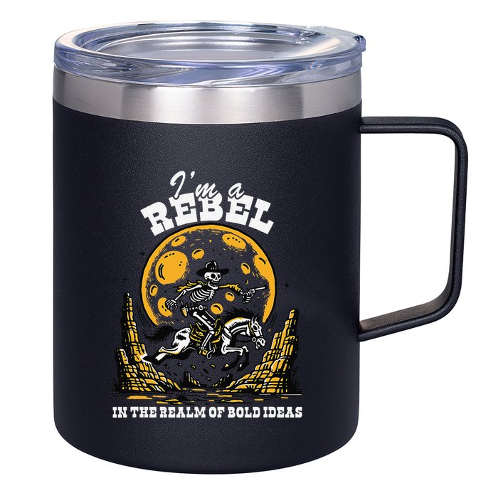 I’M A Rebel In The Realm Of Bold Ideas Funny Design 12oz Stainless Steel Coffee Mug
