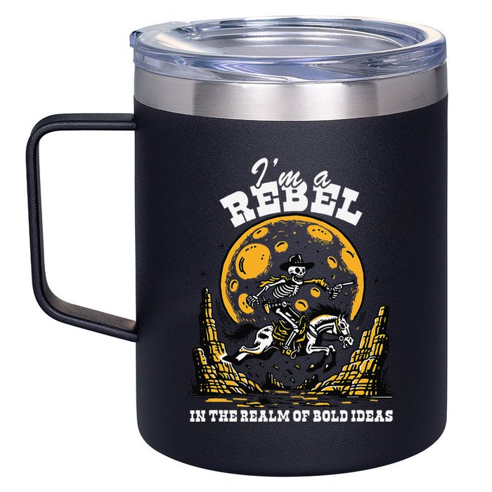 I’M A Rebel In The Realm Of Bold Ideas Funny Design 12oz Stainless Steel Coffee Mug