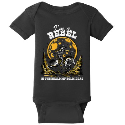 I’M A Rebel In The Realm Of Bold Ideas Funny Design Baby Bodysuit