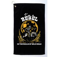 I’M A Rebel In The Realm Of Bold Ideas Funny Design Golf Towel