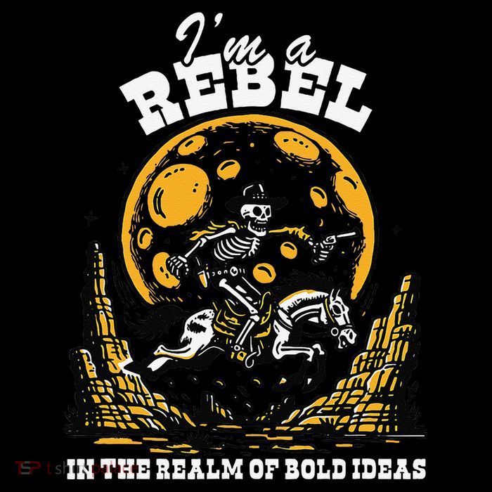 I’M A Rebel In The Realm Of Bold Ideas Funny Design Women's V-Neck T-Shirt