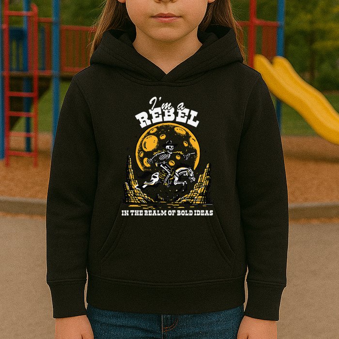 I’M A Rebel In The Realm Of Bold Ideas Funny Design Kids Hoodie