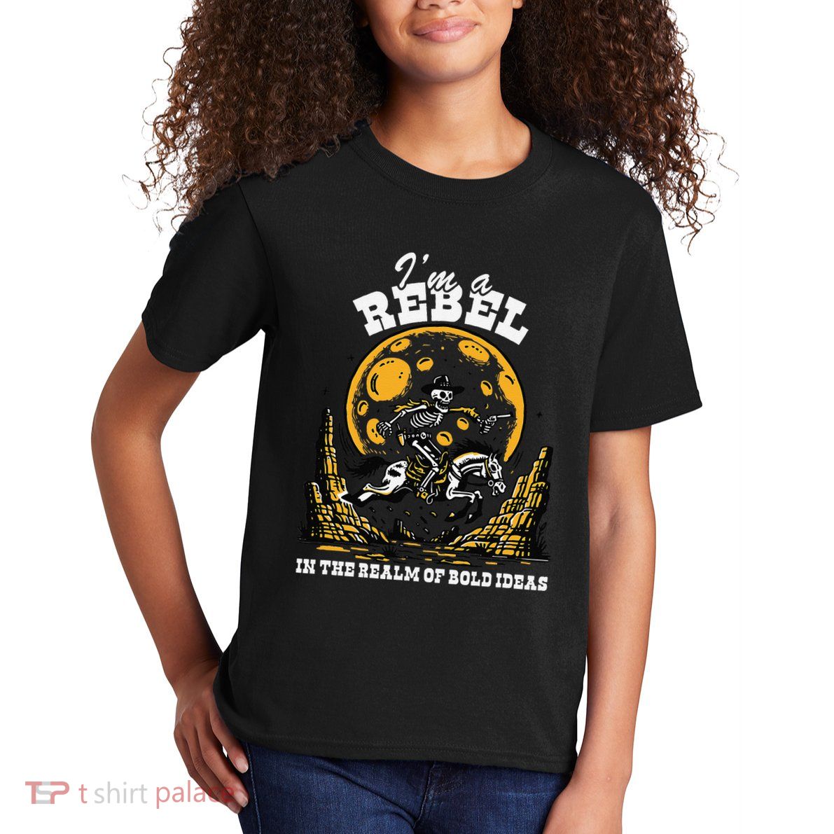 I’M A Rebel In The Realm Of Bold Ideas Funny Design Kids T-Shirt