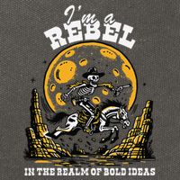 I’M A Rebel In The Realm Of Bold Ideas Funny Design Cotton Canvas Backpack
