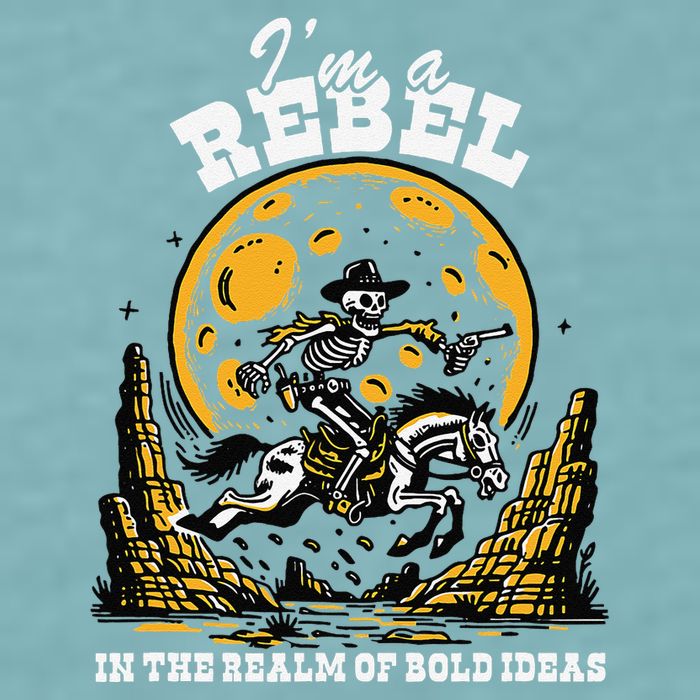 I’M A Rebel In The Realm Of Bold Ideas Funny Design Sueded Cloud Jersey T-Shirt